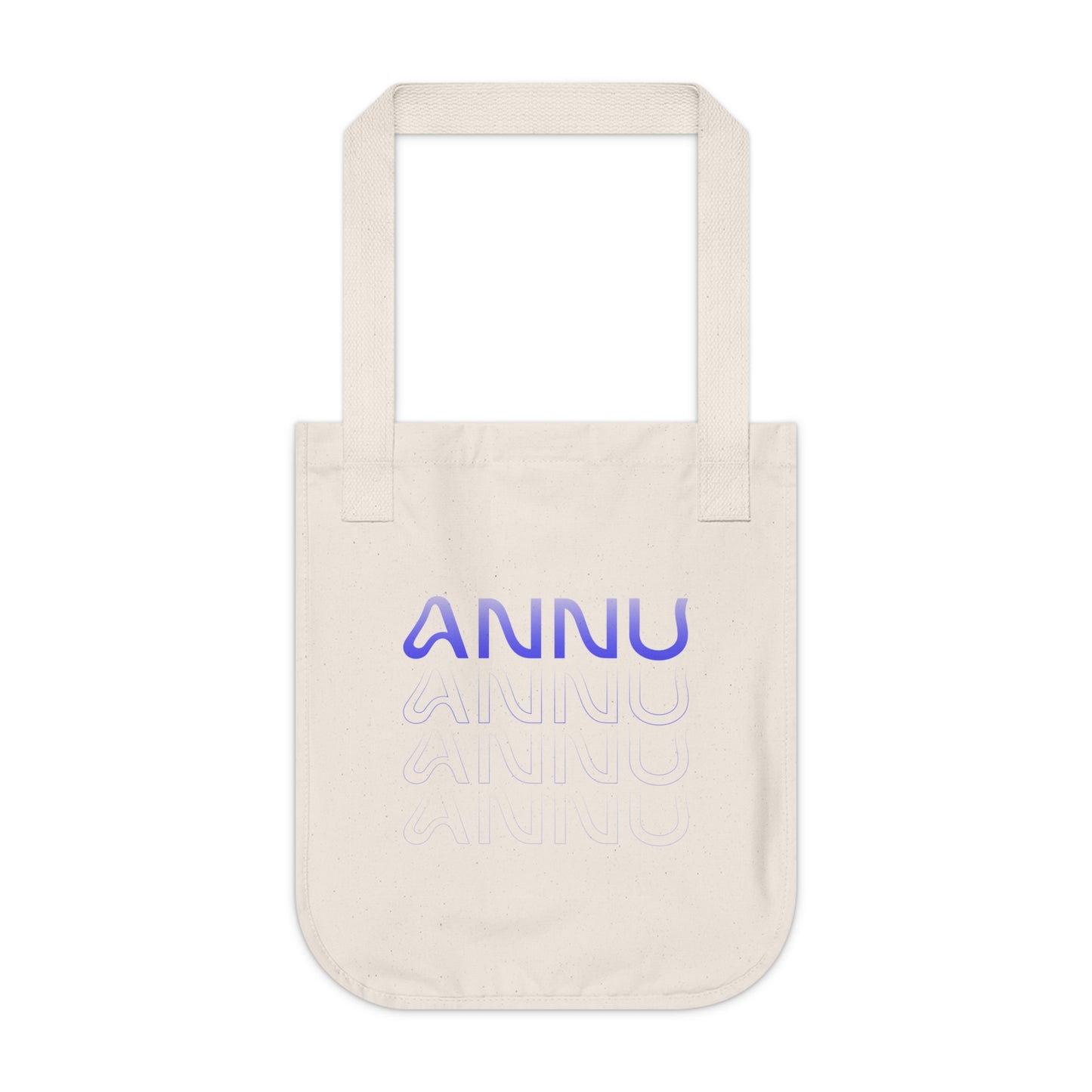 annu Logo + LOVE album art - two-sided organic canvas tote bag