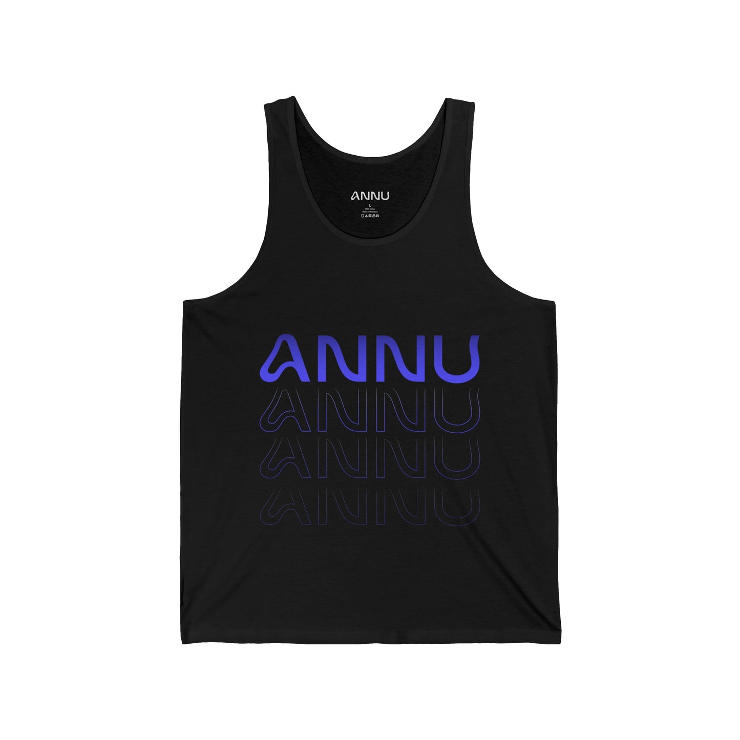 annu repeating logo - unisex jersey tank top