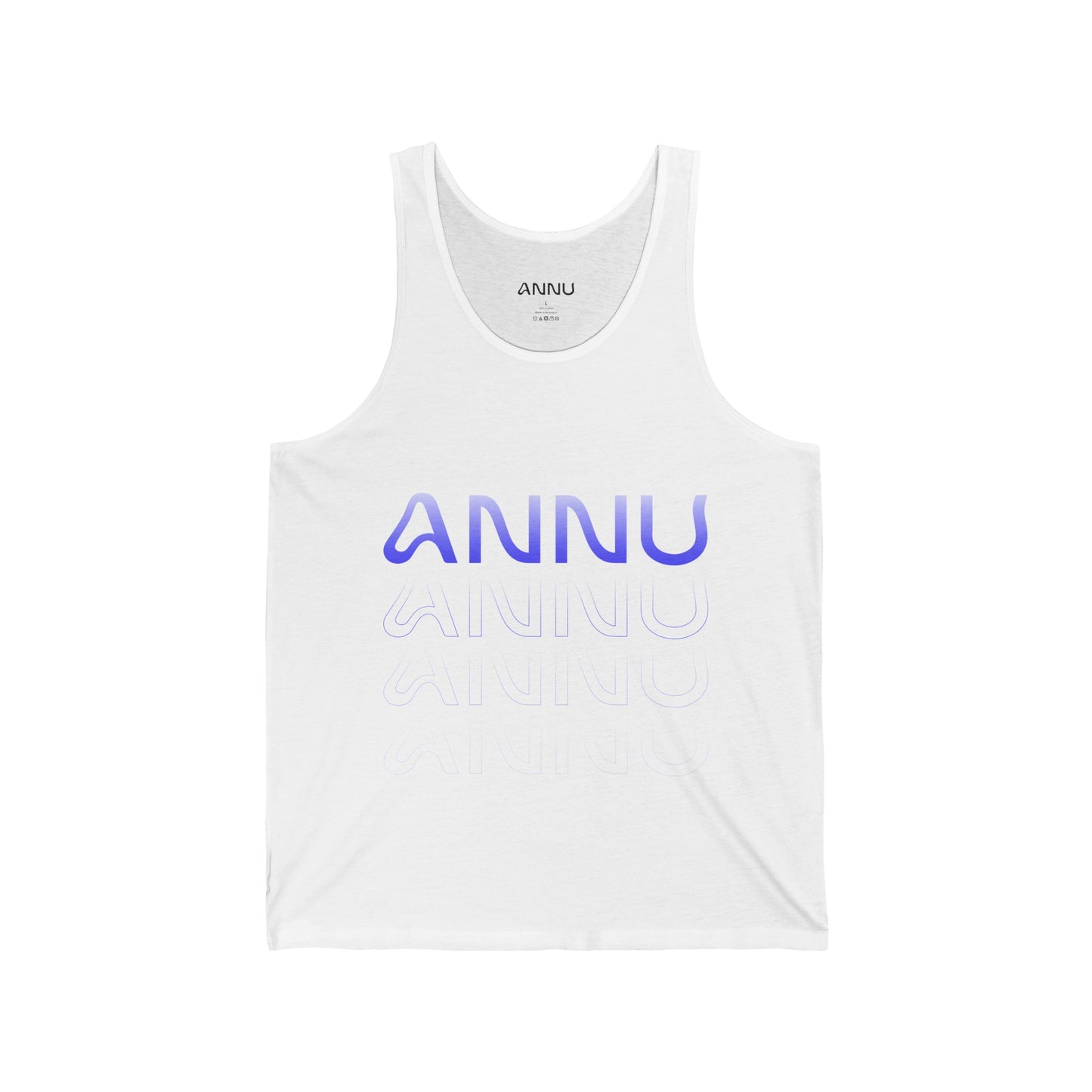 annu repeating logo - unisex jersey tank top